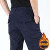 Outdoor Overalls for Men Straight-leg Trousers with Velvet and Multiple Pockets Loose  Windproof  Hiking