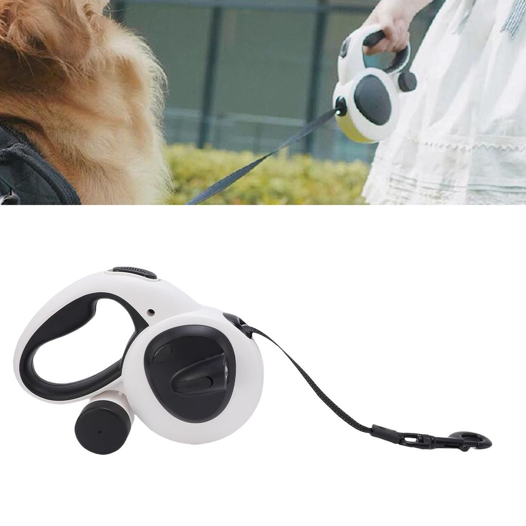 Auto Retractable Pet Lsh Soft Grip Reflective Webbing Walking Dog Lsh with LED Light 5m Nylon Rope