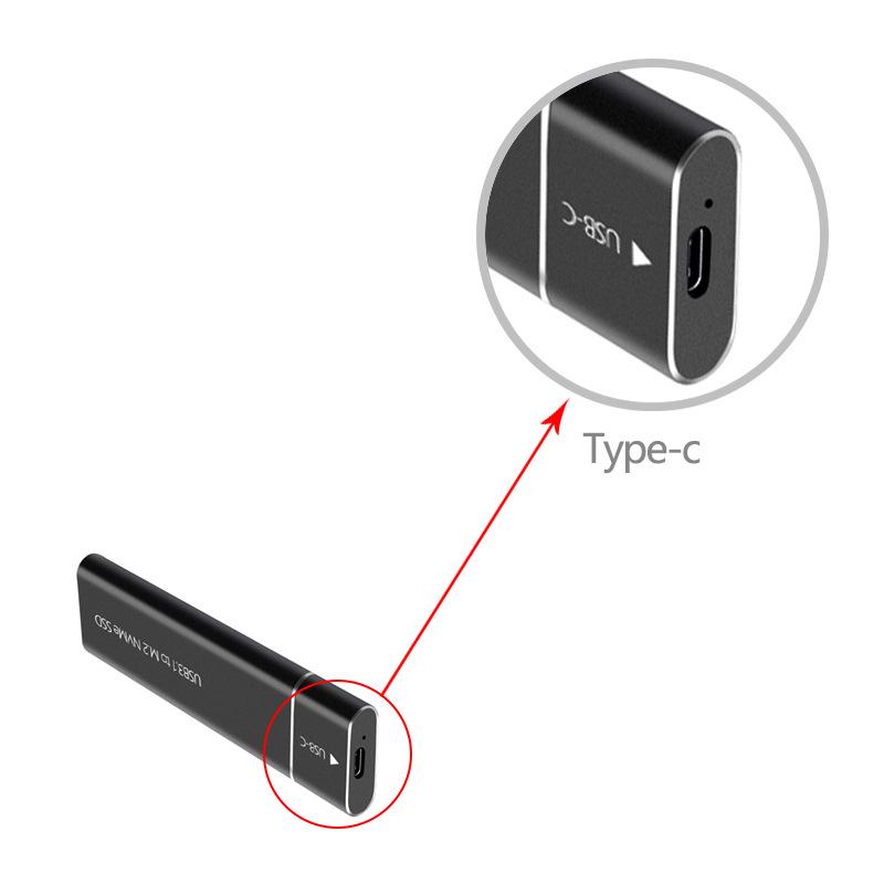 M.2 SSD Enclosure: Supports NGFF/NVMe to USB 3.1 Type-C, Solid State Metal Design