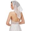 Openwork Bridal Veil Church Head Scarf Lace Chapel Mantilla Latin Mass Headpiece For Wedding Ceremony and Photography
