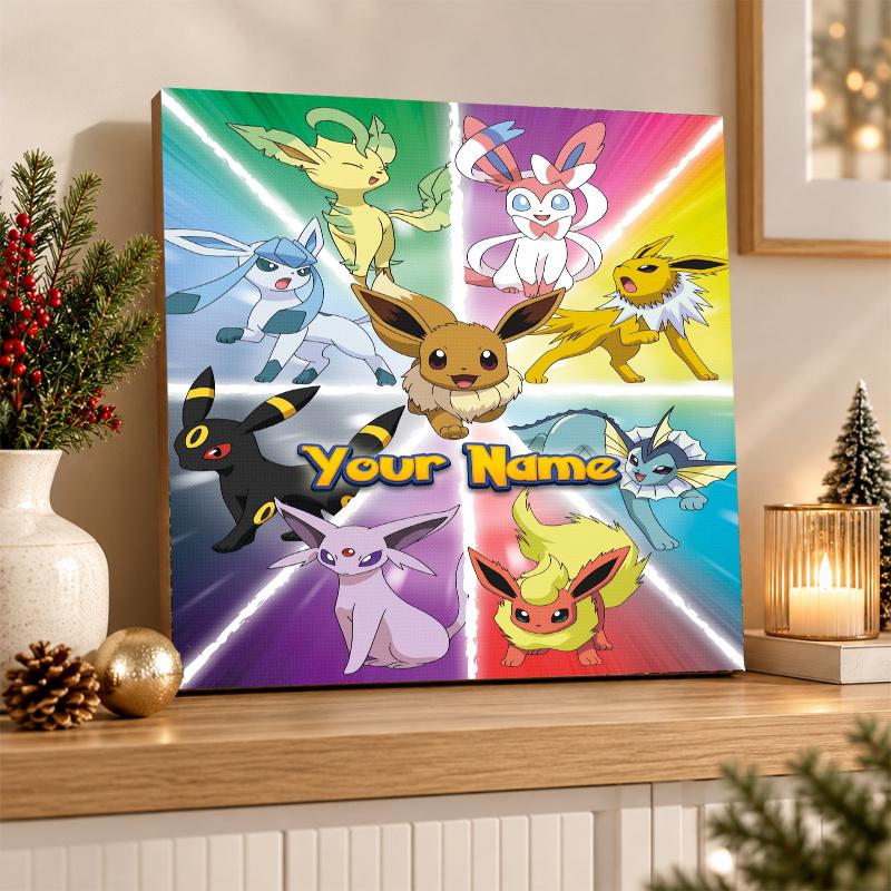 Eevee Evolutions Custom Name Diamond Painting Personalized 5D Full Drill DIY Diamond Art Home Decor