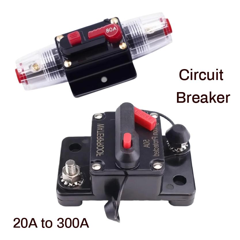 Car Audio System Waterproof Marine Circuit Breaker Reset Fuse 12V- 48V DC 40A 60A Reset 20A To 300A Circuit Breaker 6