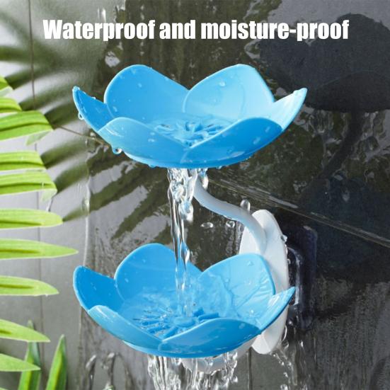 2/4Pcs Soap Box Double-Layer Design Suction Cup Soap Rack No Drilling Installation