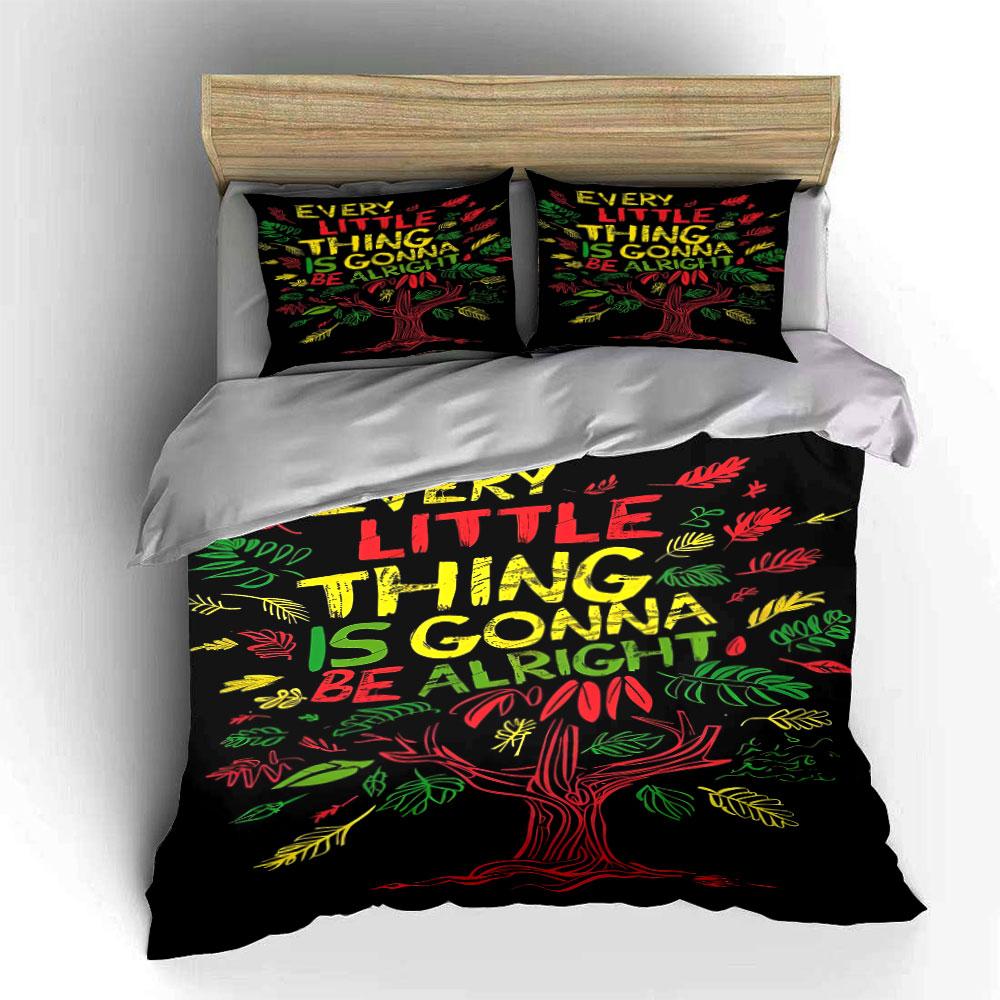 Colorful text and leaves. Bedding sets Duvet cover sets Duvet covers Pillowcases(1 * Duvet Cover 2 * Pillowcases without duvet insert)