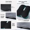 Memory Foam One Piece Seat Cushion with Backrest Integrated Support Pillow for Students Office Chairs and Car Lumbar and Buttock Protection Pad
