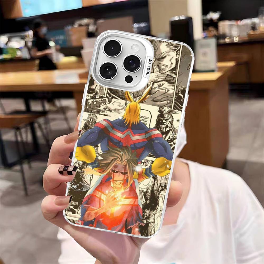 Vintage Anime My Hero A-Academia Phone Cover For IPhone 16 15 14 13 12 11 17 Pro Max Plus Color Silver Shell