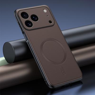 Luksusowa Skóra Dla Magsafe Magnetyczne Miękkie Etui Dla iPhone 17 16 15 14 13 Pro Max Plus Pełna Ochrona Kamery Obiektywu Silikonowa Osłonka