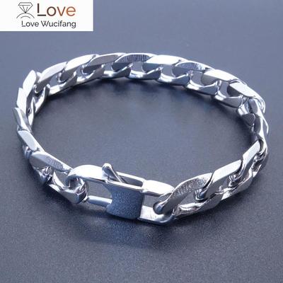 Herren Damen Edelstahl Armband 6 /8 /12mm 8 "Pferdezahnkette Vintage Schmuck Punk