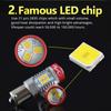 NAO P21W LED 1156 PY21W BA15S T20 W21/5W W5W T10 7443 For LADA DRL P21/5W 1300LM Car Lights Bulb 7440 BAY15D W21W 1157 Red White Dome Lights 6