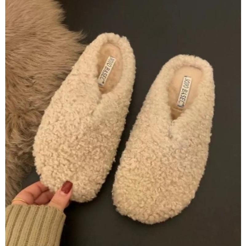 New Style Women's Home Fur Slippers Non-Slip Soft Warm House Indoor Bedroom Couples Shoes Plus Size Zapatos Mujer