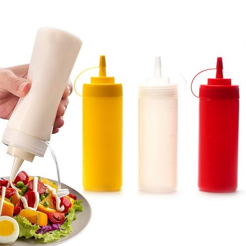 Transparente-Skalierte Gewürz-Quetschflasche Bunt 3 Stück