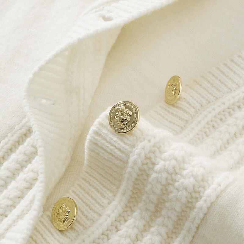 Giovanni Valentino Women's Pure Wool V-Neck Cardigan