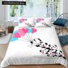 Panda King Full Bedidng Set Kids Romantic Bedding Set Cartoon Animal Duvet Cover Bicycle Balloon Dragonfly Polyester Quilt Cover
