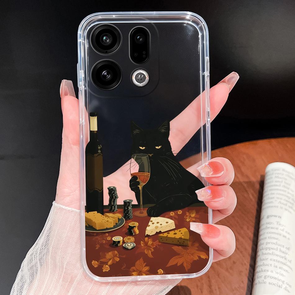 For Oppo Find X9 X8 X7 Pro Phone Cover Lovely Animal Cartoon Soft TPU Clear Silicone Case For Oppo Find X7 Ultra X 9 X 8 Bumper