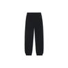 Li Ning Sports Trend Series Chinese Character Logo Embroidered Solid Color Cuffed Sweatpants Women bottoms Black AKLSB54-1