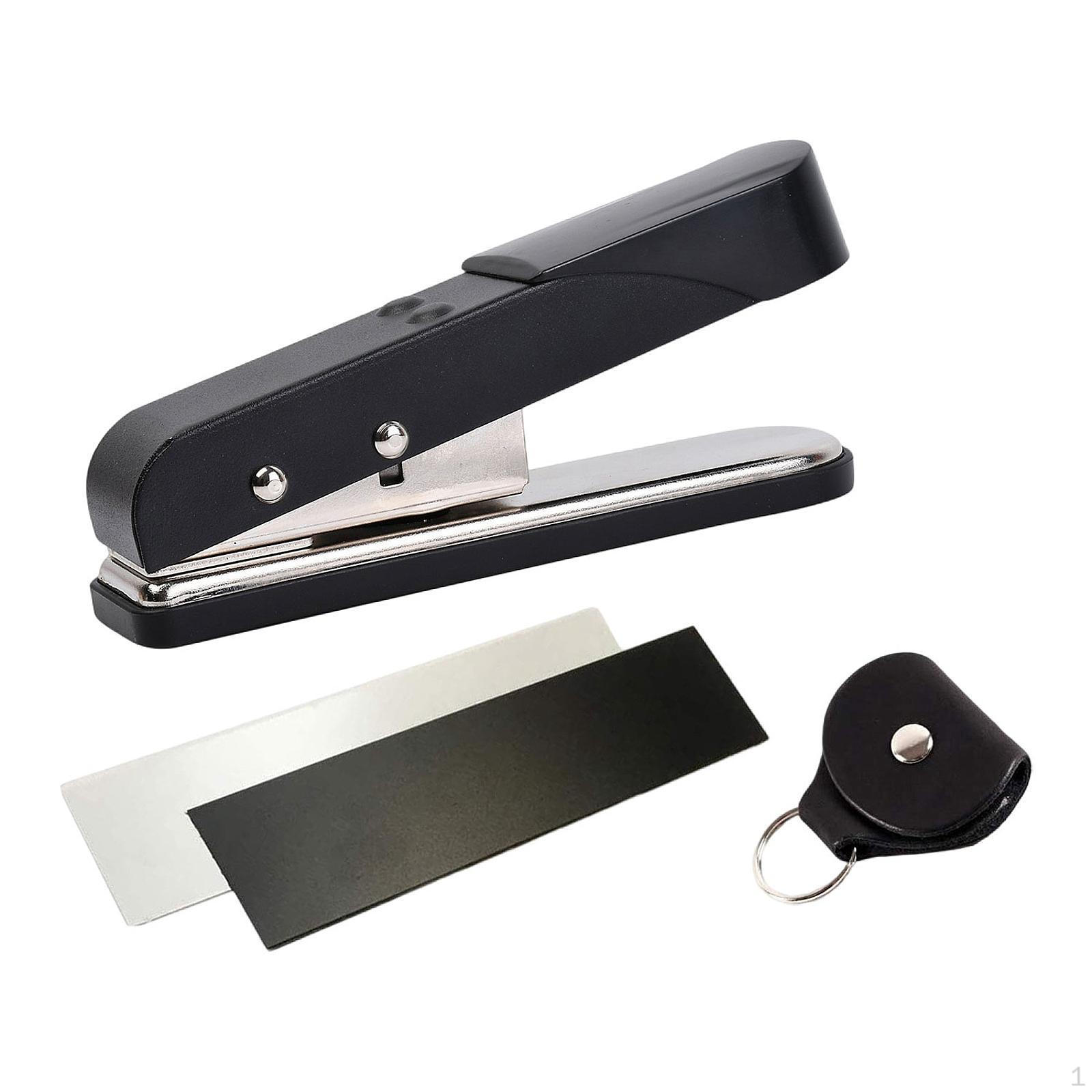 

Набор для пробивки медиаторов для гитары, Изготовитель медиаторов, Металлический, Портативный, Простой в использовании, Резак для плектров, Детали A