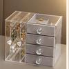 Étagère de rangement pour bijoux à plusieurs niveaux: Boîte de rangement pour colliers, boucles d'oreilles et ornements