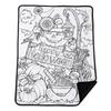 Kids Halloween Drawing with Brushes, 70 Cm, Parent-Child Coloring Blanket for Children