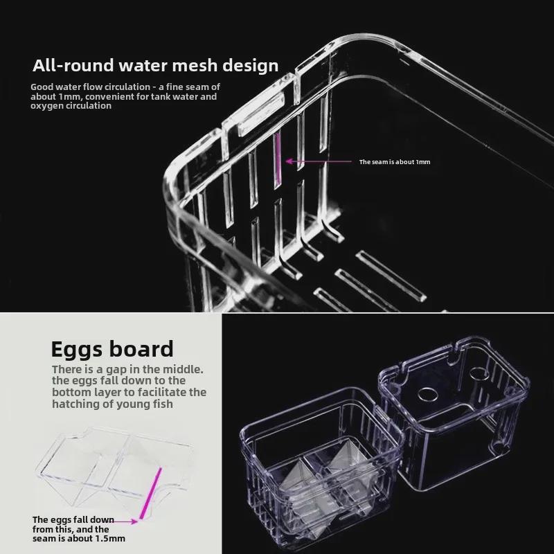 Double-Layer Self-Floating Guppy and Fry Breeding Box with Acrylic Isolation for Fighting Fish
