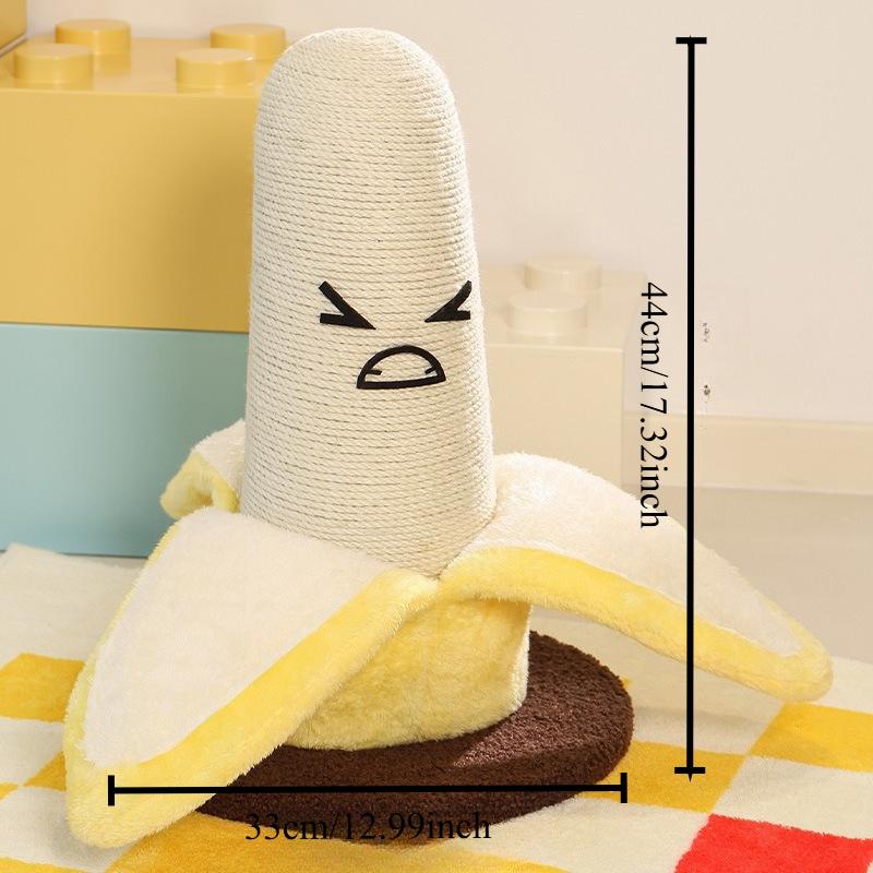 Banana Cat Scratching Post Sword Hemp Rope Scraps Cat Climbing Frame Cat Toy Mushroom Artifact Occupy Cat Scratching Board