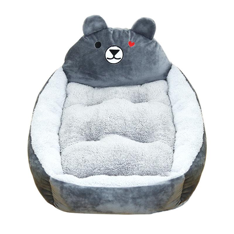 

Теплая зимняя плюшевая будка, милый мультяшный питомник для кошек, коврик для собак, кровать для собак, плюшевая собака, маленькая и средняя, четыре назначения S 50*40 cm