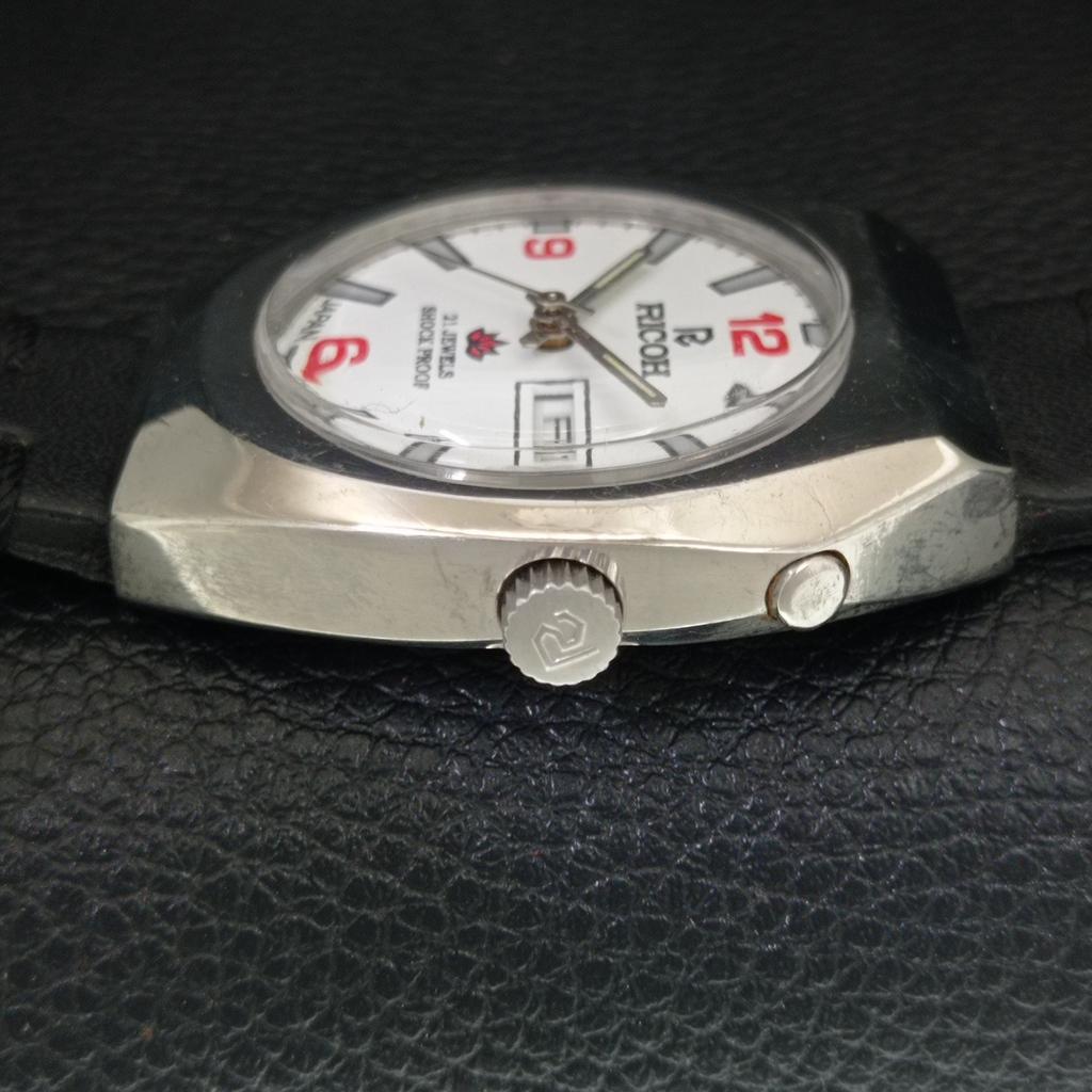 AUTOMATIC VINTAGE RICOH R31 JAPAN MENS WHITE COLOR DIAL WATCH a707693-1