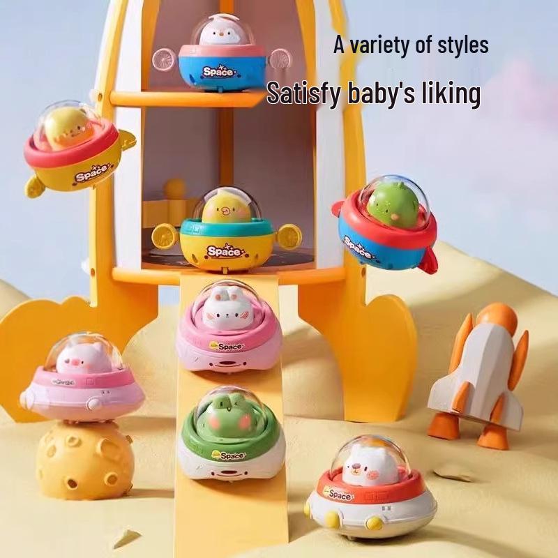

Newcomer Discount: Press-and-Slide Flying Saucer Baby Crawl Toy - Educational Car