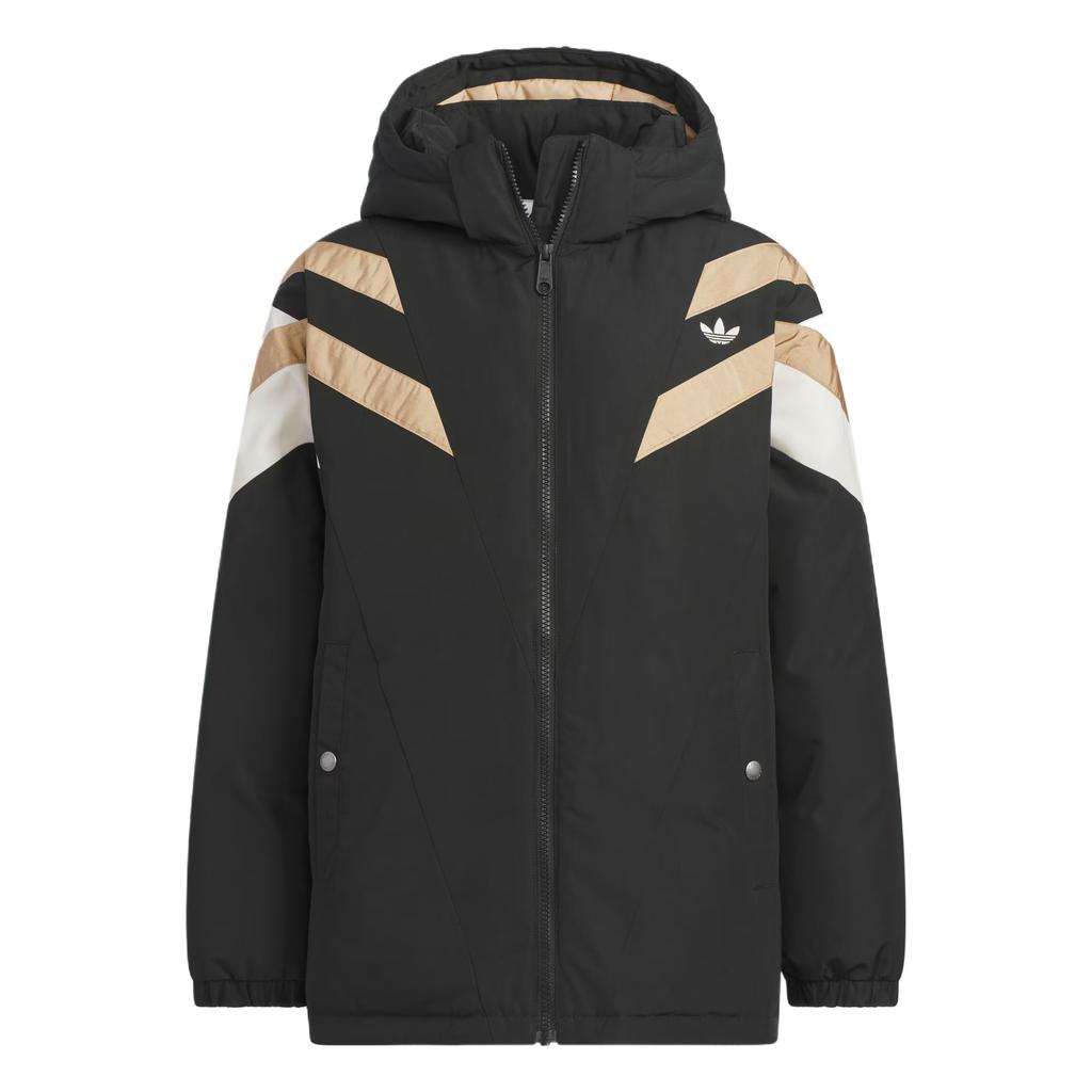 Adidas Originals Down Jacket Warm Zipper Hooded Loose Duck Down Coat Kids Jackets KC5390