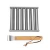 Hot Dog Roller Sausage Roller Rack with Wooden Handle Hot Dog Grill Roller 5 Hot Dog Capacity BBQ Hotdog Roller for Barbecue
