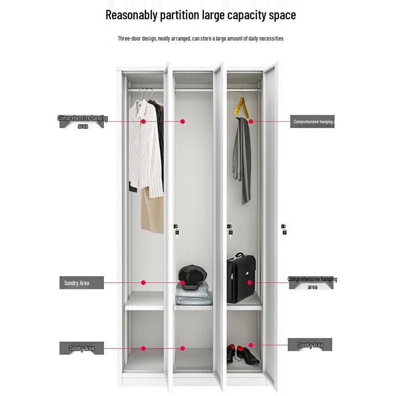 Jinyun 3-Door Thickened Steel Storage Locker