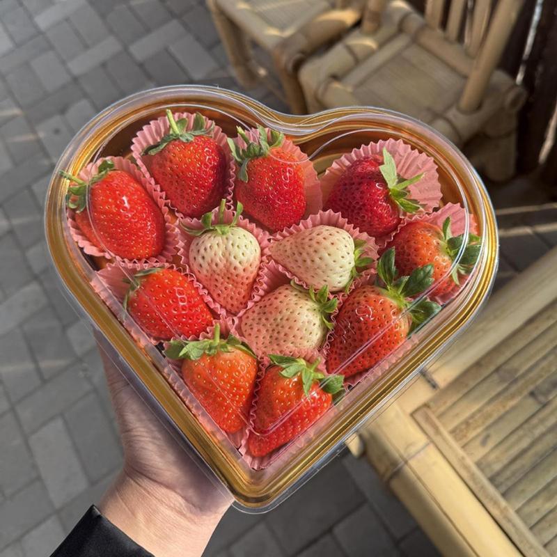 Boîtes à Fruits en Forme de Cœur 3 Pièces Avec Couvercle Contenants de Stockage pour Sucre Boîte Créative à Bijoux Bonbons Snacks pour Cadeau de la Saint-Valentin Décoration de Fête