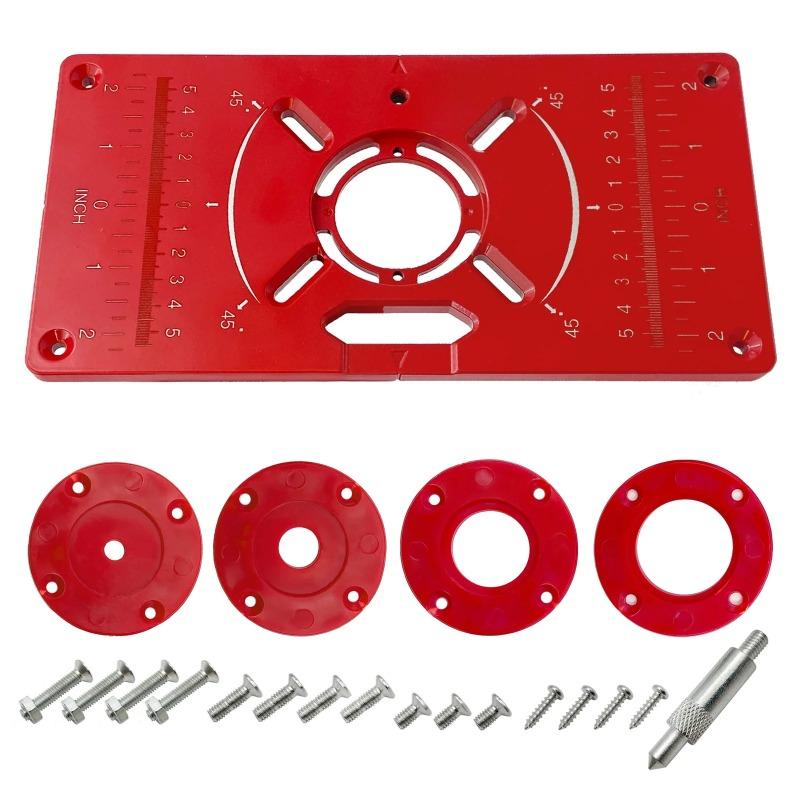 Placă Inserție Masă Router Carpinterie Bănci Prelucrarea Lemnului Aluminiu Lemn Modele Freză Gravură Mașină de Frezat cu Inele