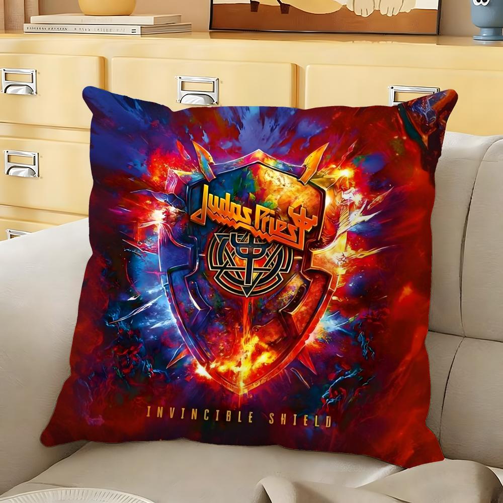 JJudas PPriest Cushion Cover Soft Durable Reversible Pillow Cover Home Car MultiScene Daily Comfort Pillowcase