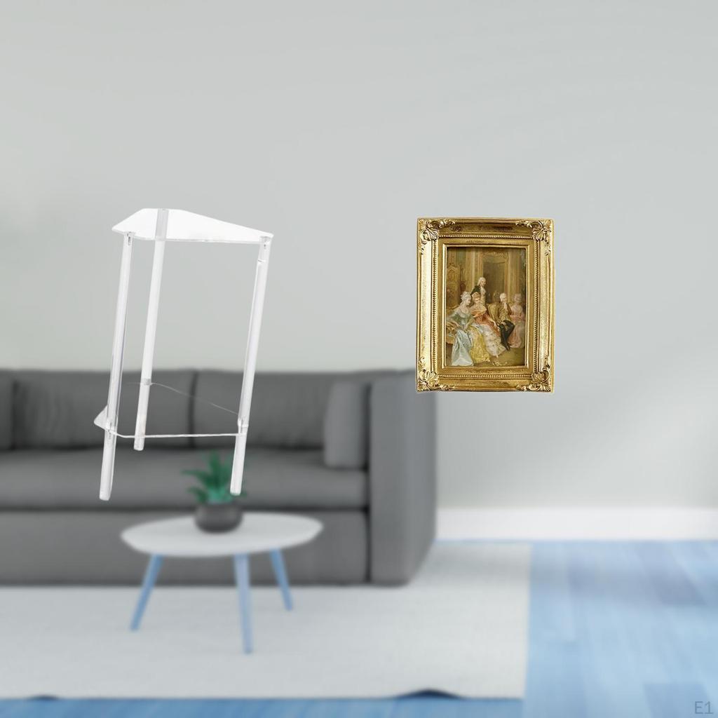 Minimalist Acrylic Resin Side Table with Photo Frame Card Display Holder Modern Bedside Cabinet End