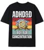 Vintage ADHD&D Roll For Concentration Funny Gamer Graphic Short Sleeve T-Shirt