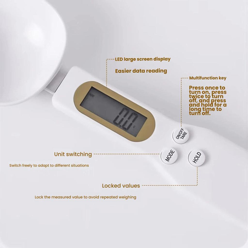 CLITON Electronic Measuring Spoon, Baking Scale, Measuring Spoons for Home Use, Gram Spoons, Milk Powder And Baked Goods Weighing Scale, Coffee Scale