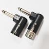 90 Degree Aluminum 6.35mm to XLR 3 Pin Audios Adapter Converter for Recording Equipment and Live Sound Applications
