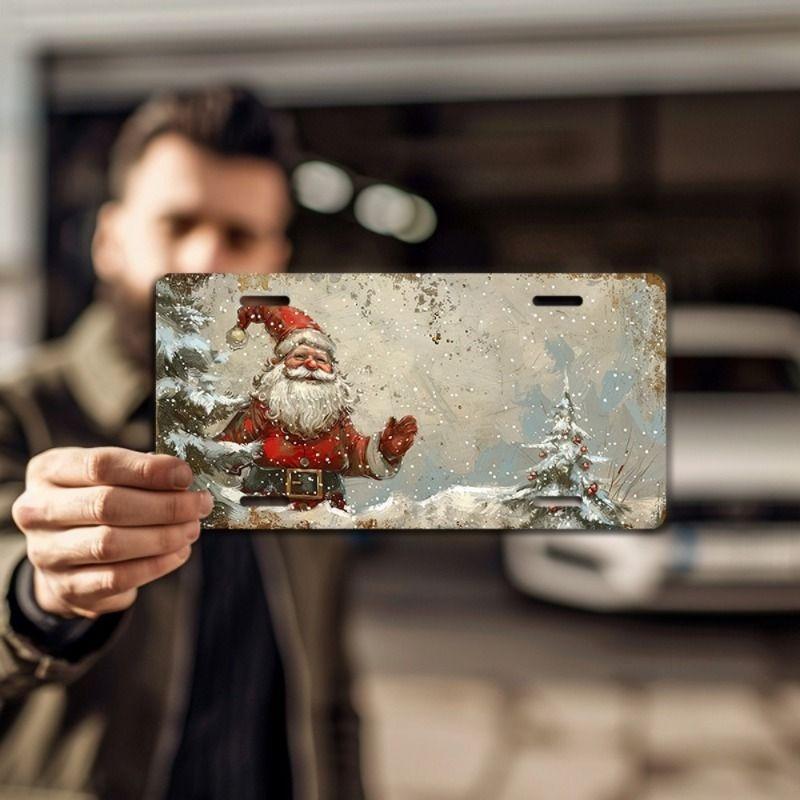 Motorcycle Souvenir License Plate, Metal Auto Wall Decor 15x30cm