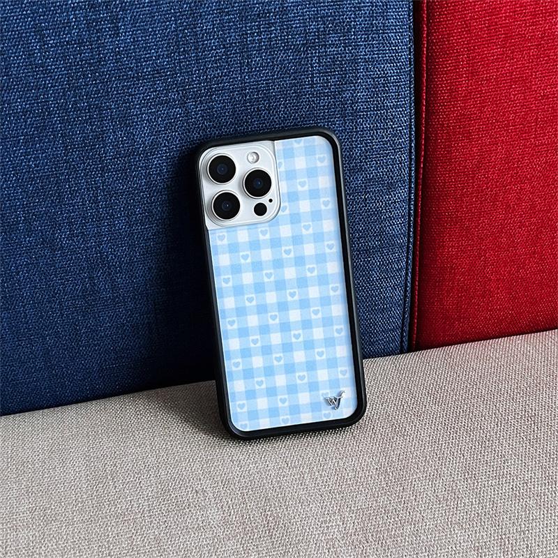Wildblume süß Polka Dot Liebe kariert Handyhülle iPhone Für 17 13 Pro 14 15 Pro 14plus 16promax 12 17 Pro WF Acryl Rückseite