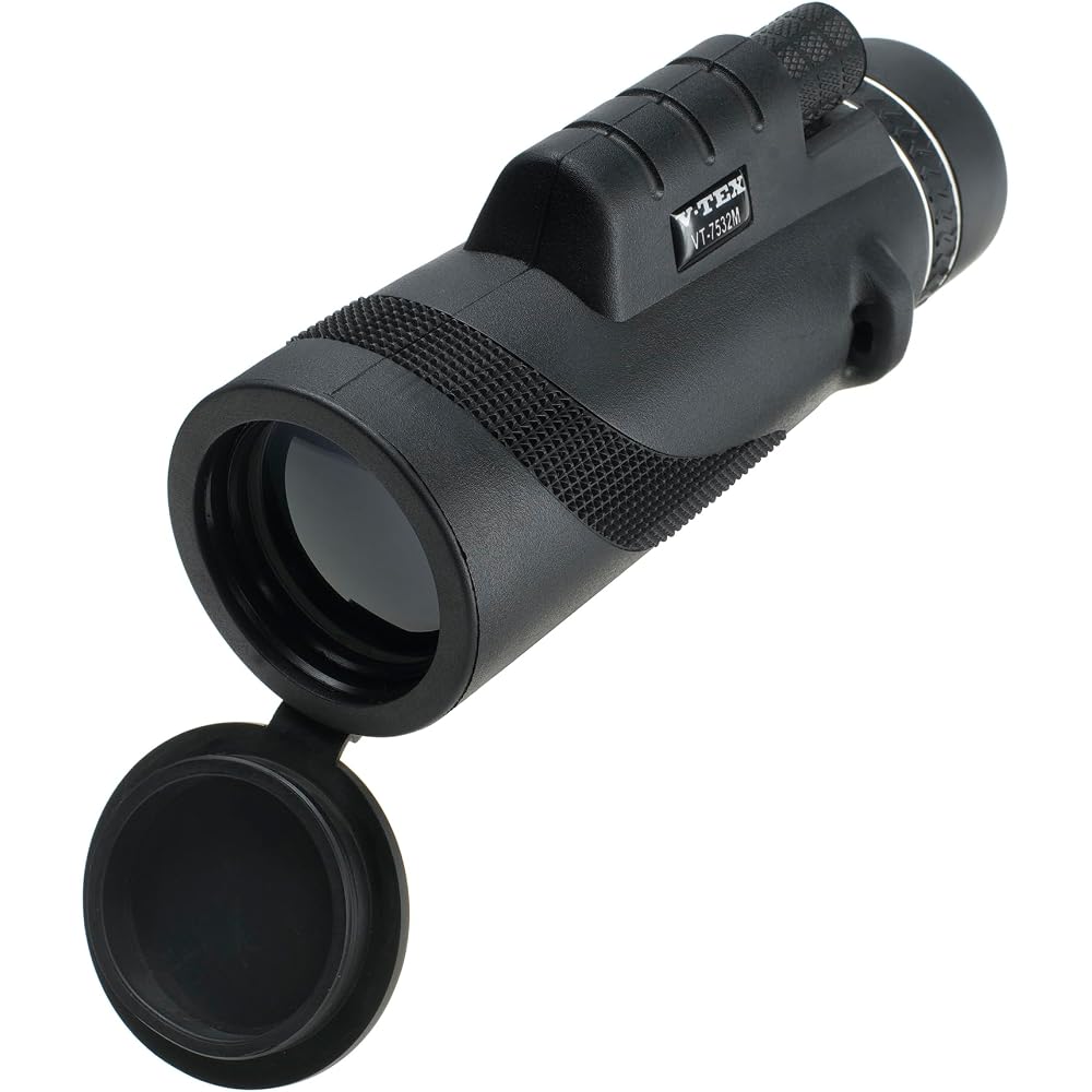 Kenko V-TEX7532M Monocular, 7.5x Magnification, 32mm Aperture, with Smartphone Holder and Mini Tripod Set (472989)