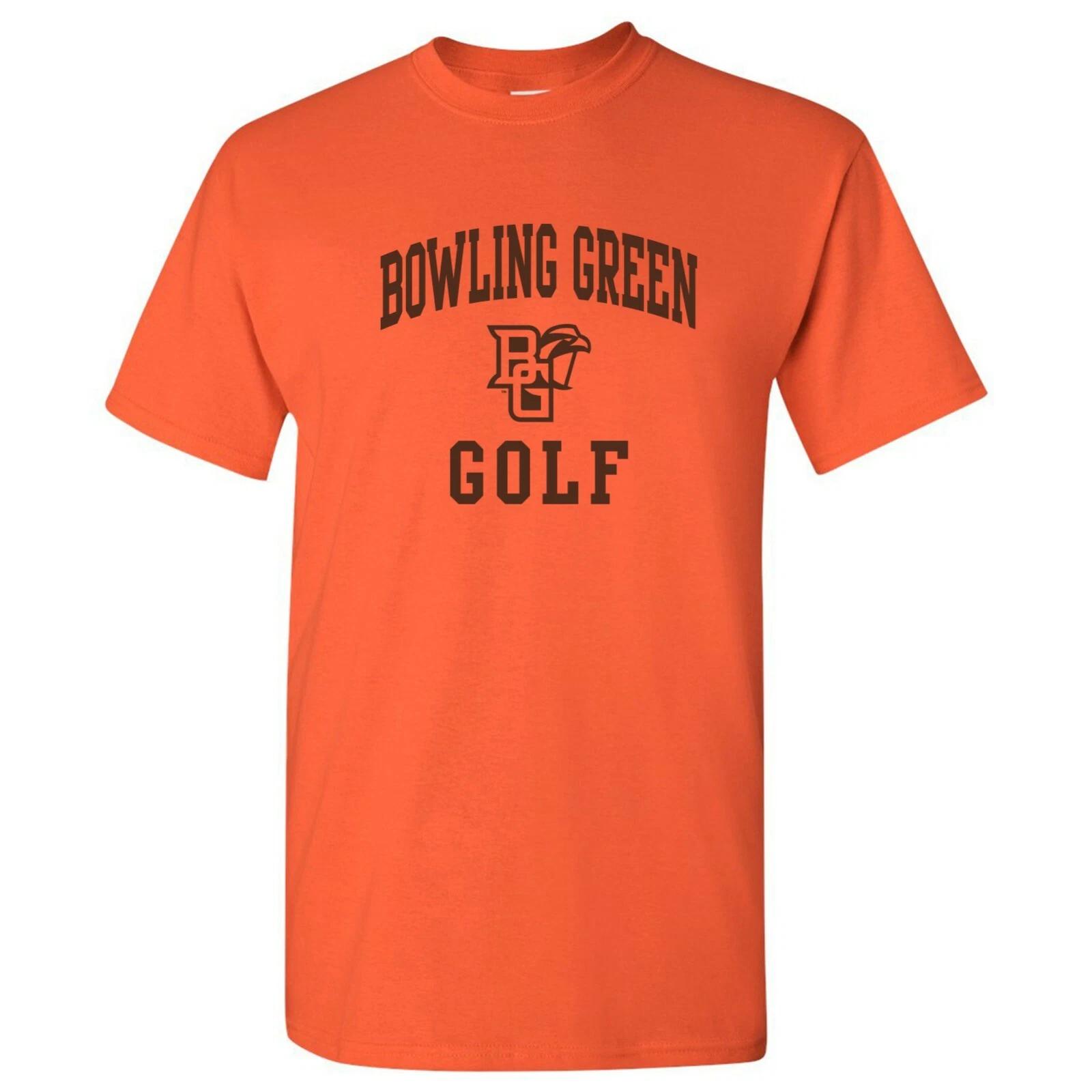 BGSU Falcon Arch Logo Golf NCAA University T-Shirt - Orange M