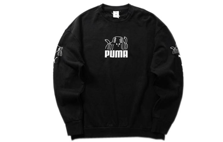 PUMA X TYAKASHA Sweatshirts Men s Crew Neck Moderate Regular 595562-01 XS
