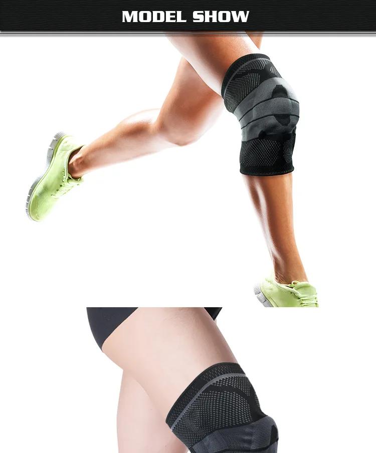 1 bucă genunchiere curea rotula susținere medială menisscus puternic din silicon protecție la compresie genunchiere sport alergare baschet