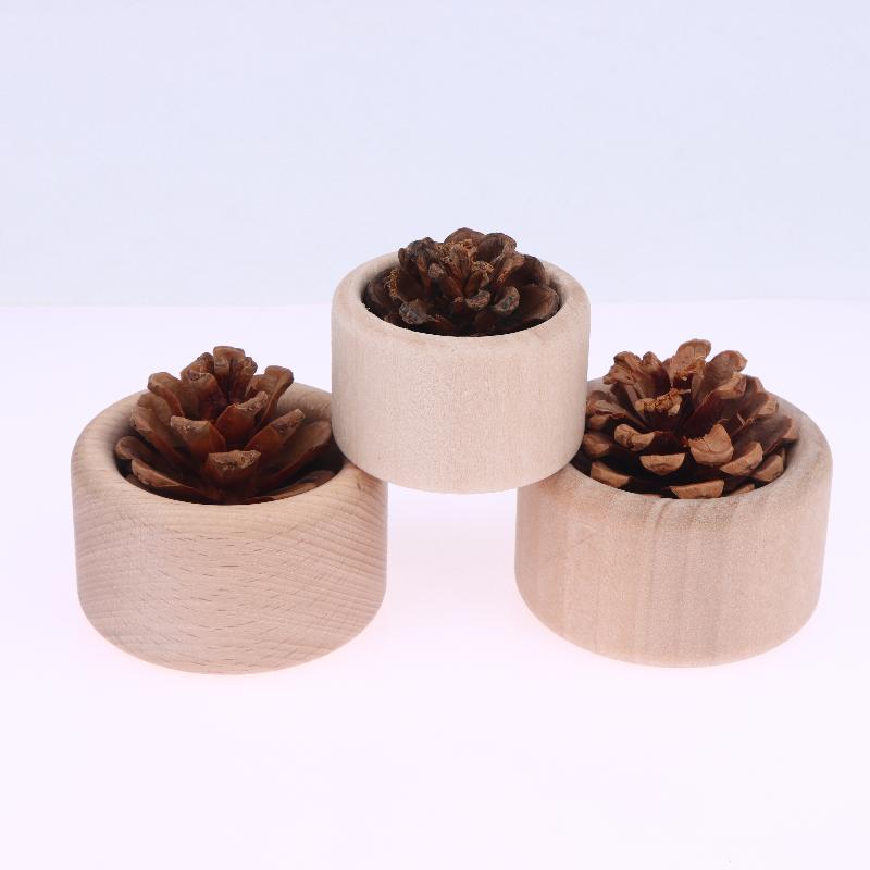 Creative Pine Cone Wood Essential Oil Diffuser Long-Lasting Floral Wooden Essential Oil Diffuser Home Office Car Oil Diffuser