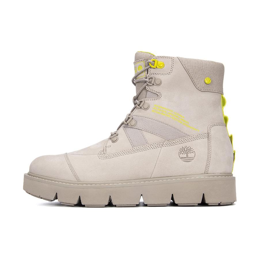 Timberland Top Layer Cowhide Leather Warm Wear-Resistant Increased Height Short Boots Outdoor Men boots Gray A5NPGK51