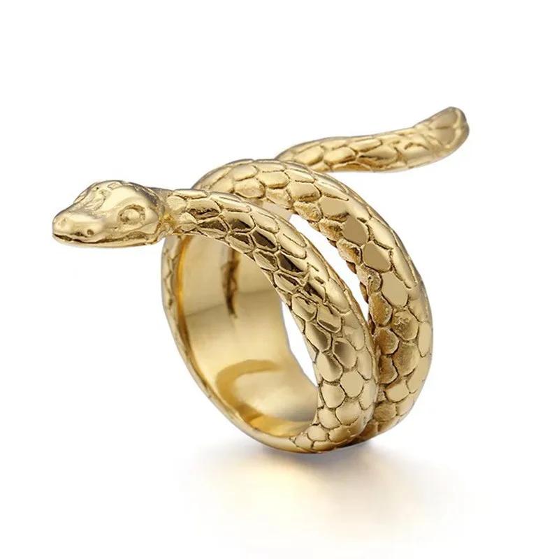 Bague de fiançailles Oeil en Cristal Arc-en-ciel Zircon Vert de Luxe Anneaux de mariage Forme Serpent Exagérée Punk pour Femmes Bijoux Bohème