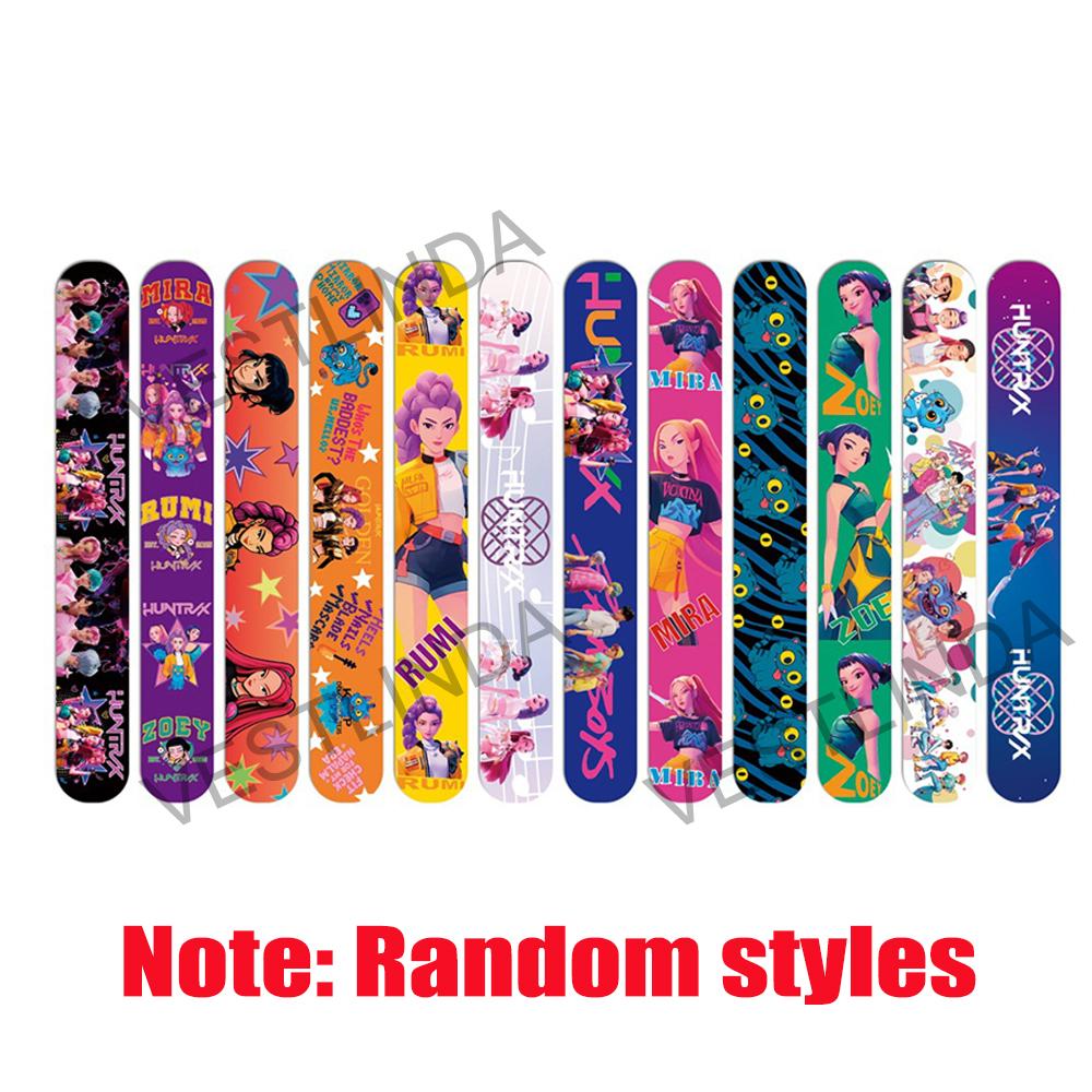 Kpop Demon Hunters Theme Slap Bracelets Set Wristband Toys Set for Kids Birthday Party Favors Pinata Fillers Goodie Bag Gifts