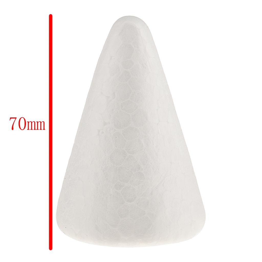 5/10x Cone Christmas Tree Styrofoam Foam For Kids Craft Decoration 70/100/150mm