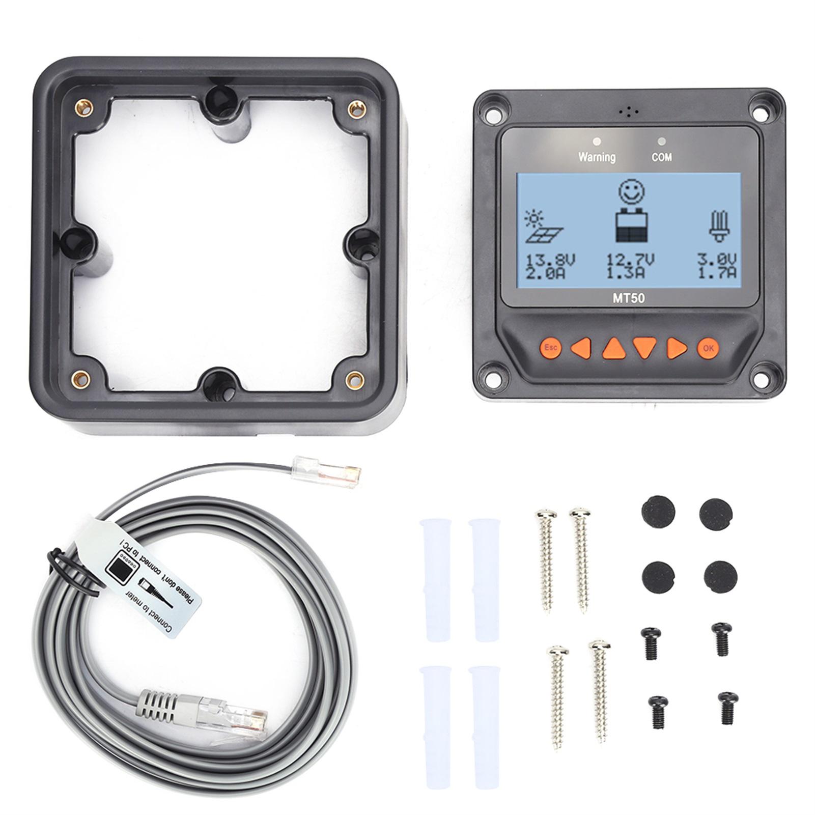 

MT‑50 Контроллер солнечной зарядки ЖК-дисплей Монитор Регулятор заряда аккумулятора Система