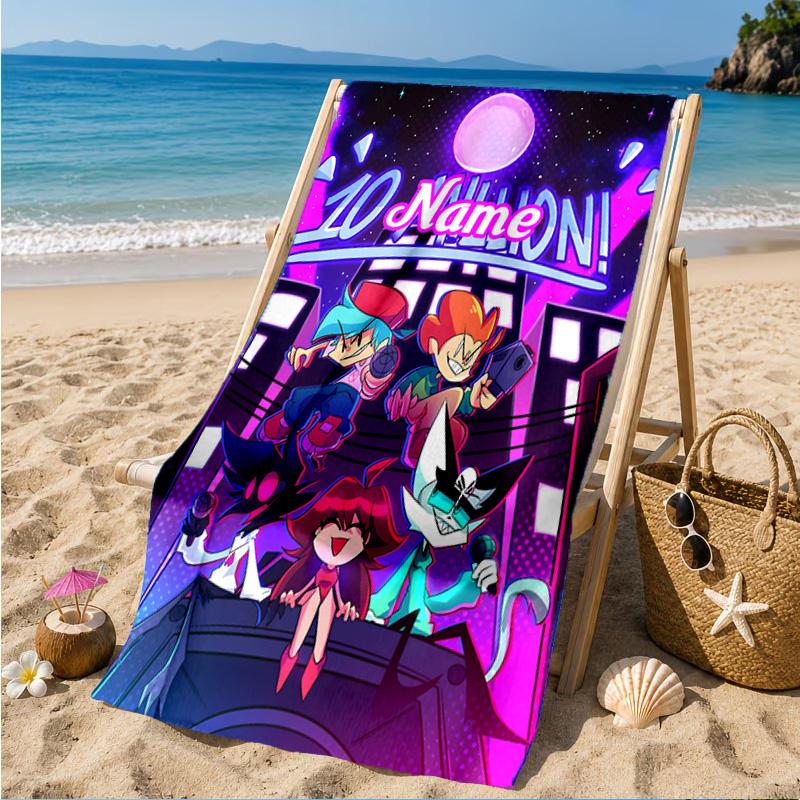 Custom Name Friday night Beach Towel Microfiber Beach Towel, Lightweight and Quick-Dry, for Summer Travel, Swimming Pool Gift